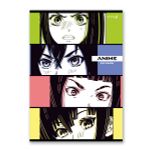 Тетрадь ученическая общая, матовая ламинация, A4 80 л. на скобе 65 г/м², белизна 100%, 6 шт, клетка, 000457 Учи иероглифы, Светоч 80ТСК4_2_2_1