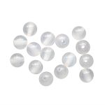 Бусины натуральный камень белый агат 6 мм, 15 шт в упак, Астра