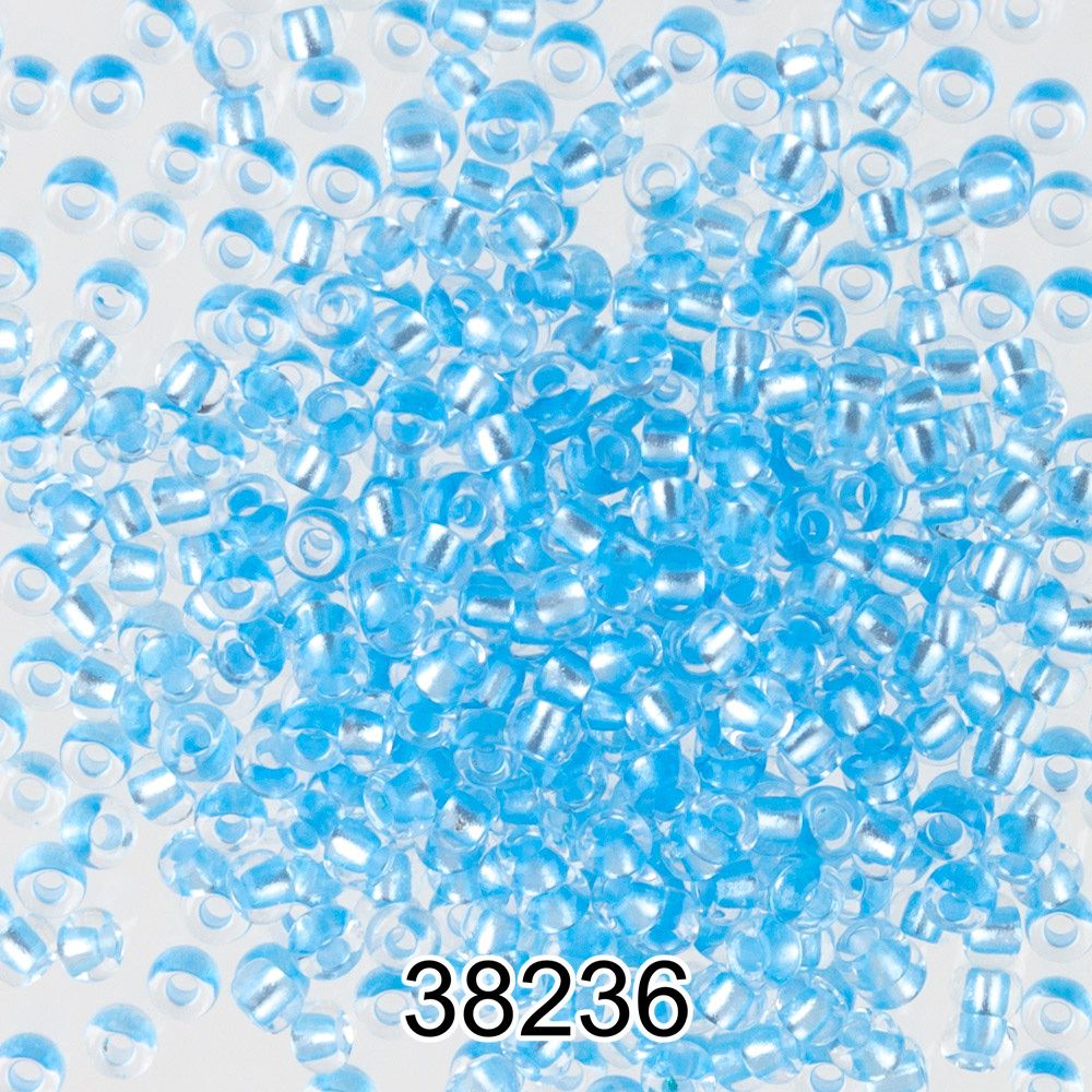 Бисер Preciosa 10/0 (2.3 мм), 500 г, 38236 (Ф362) св.синий