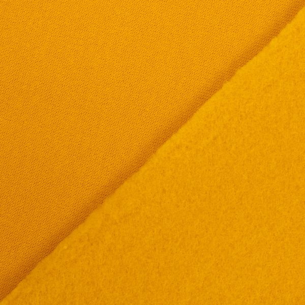 Футер 2-нитка с начесом 275 г/м², 150х180±5 см, желтый/yellow, Gamma DBKTN