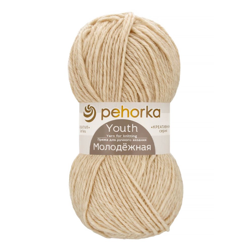 Пряжа Пехорка Молодежная / уп.5 мот. по 100 г, 280 м, цв.442 натуральный Пряжа Пехорка Молодежная / уп.5 мот. по 100 г, 280 м, цв.442 натуральный