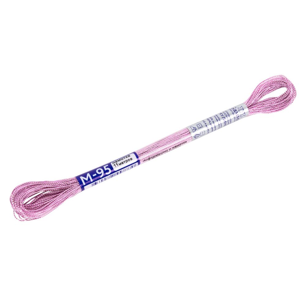 Мулине Gamma металлик JT 12 мотков по 11 метров, M-95 розовый, Gamma MOULINE