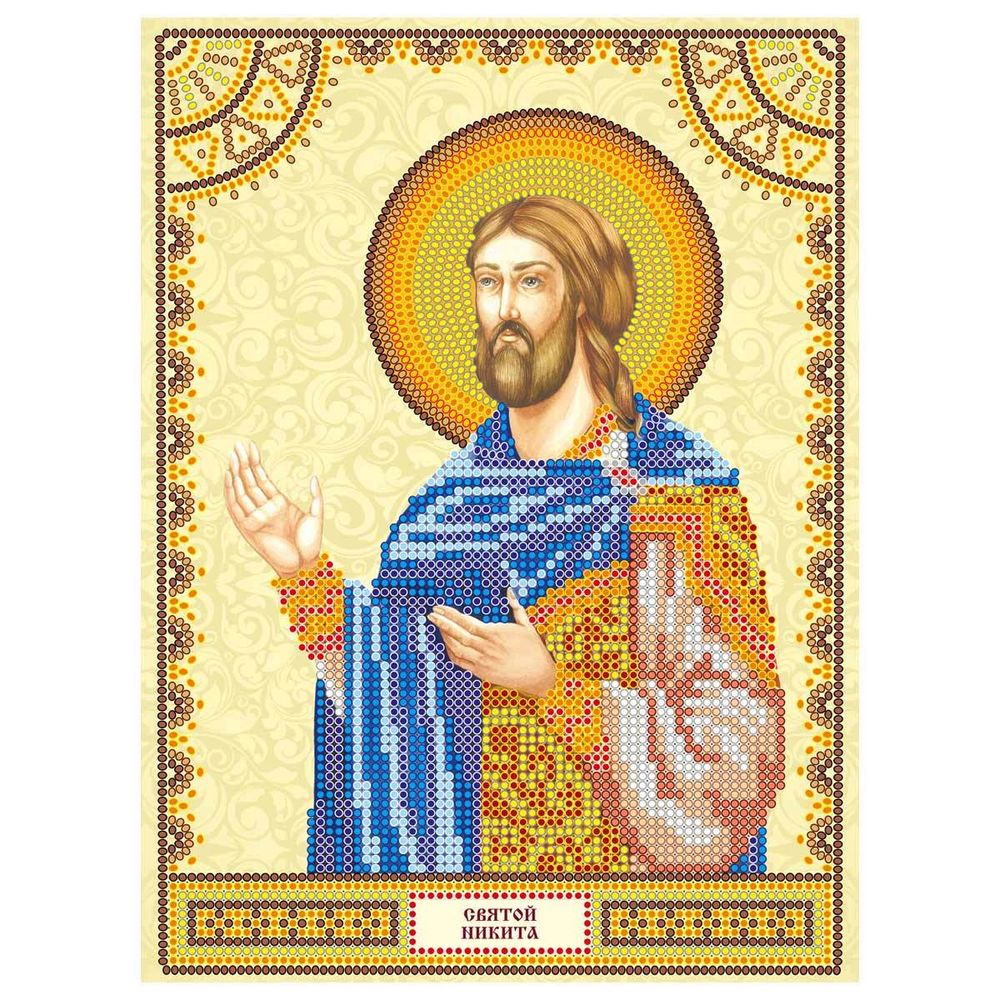 Рисунок для вышивания бисером Абрис Арт, Святой Никита 17х23см, ACK-035