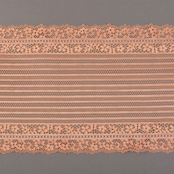 Кружево бельевое эластичное 210 мм / 10 м, цв.03 персик, Kruzhevo