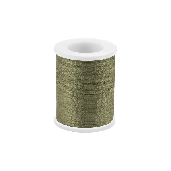 Лента (тесьма) шелковая 2.0 мм / 45.5±0.5 метров, №219 гр. зеленый, Gamma SR-2