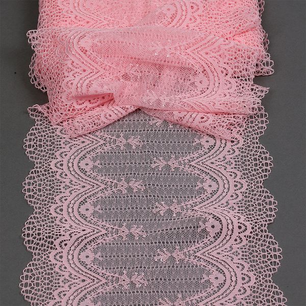 Кружево бельевое эластичное 230 мм / 10 м, 8037, цв.F133 розовый, Kruzhevo