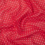 Ткань блузочная Chiffon 68 г/м², 200х147 см, 7 красный/ белый, Gamma PC-05