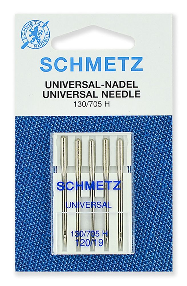 Иглы для швейных машин стандартные Schmetz 130/705H №120, уп. 5 игл