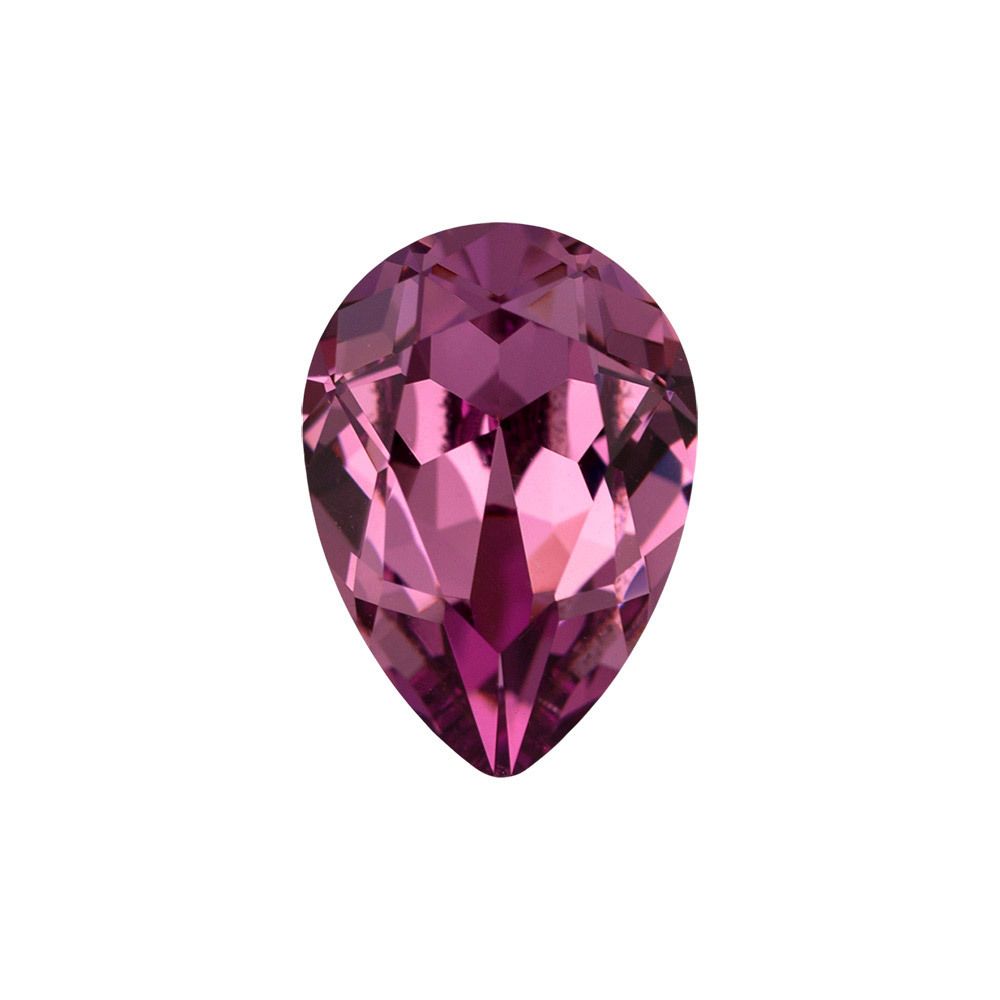 Стразы стекло 14х10 мм, 6 шт, сиреневый (amethyst 20050), Preciosa 435-16-301