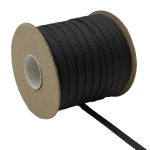 Стропа (ременная лента) 10 мм / 100 метров, толщ. 0.5 мм, [6 г/пог.м], 100% п/э, 005 черный