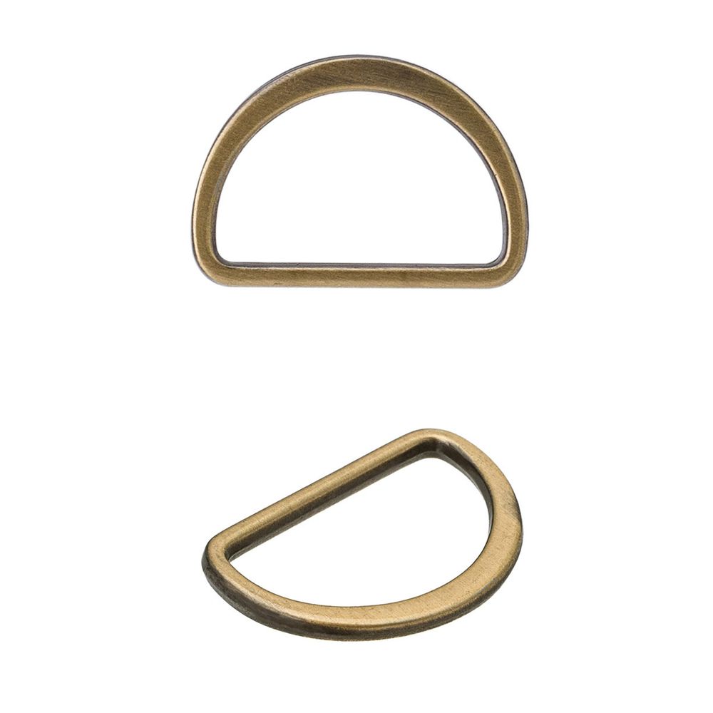 Полукольцо литое металл плоское 15мм, тертая бронза, ГНУ14467, 20 шт