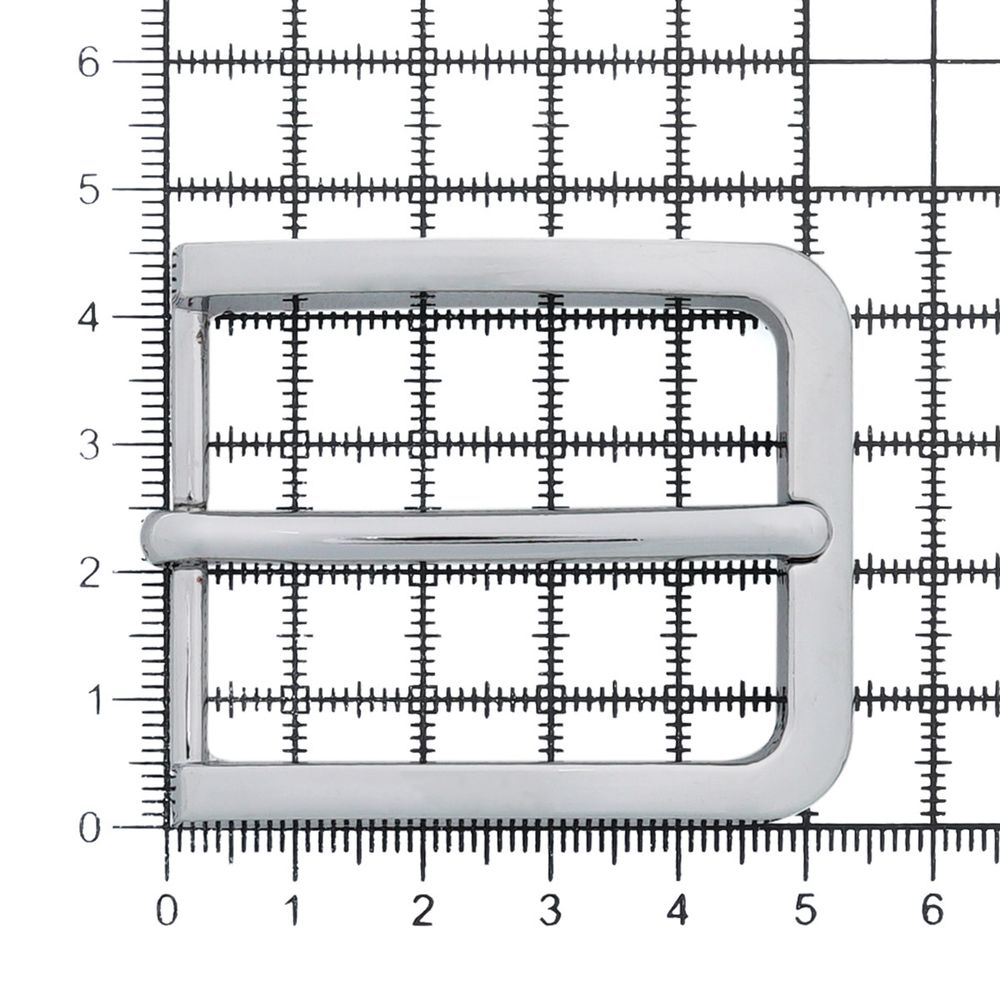 Пряжка ременная металл 35 мм, Silver, 3 шт