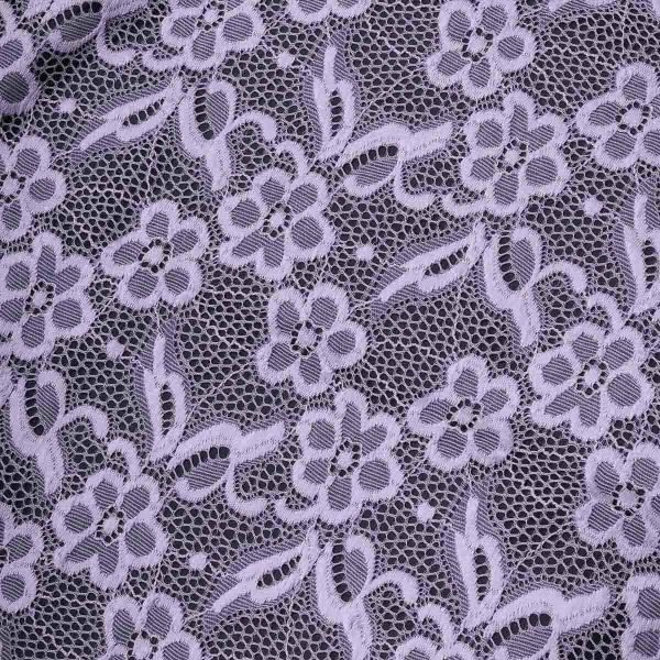 Кружево бельевое эластичное 400 мм / 3.4 метра, цвет светло-серый