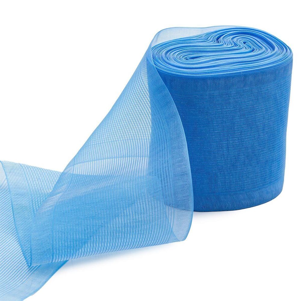 Лента для бантов (капрон) _8 см, 25 м (голубой) С3501