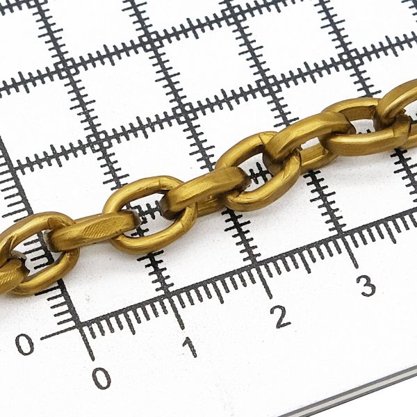 Цепь алюминиевая 10,5х7,6 мм, 10 м, антик