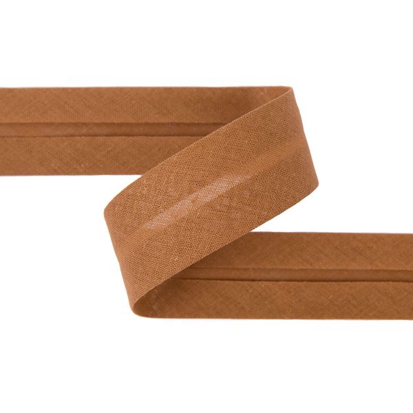 Косая бейка хлопковая 30 мм / 5 шт по 5.4 метра, №181 коричневый, Gamma GK-30C