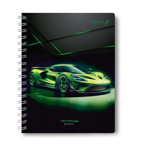 Тетрадь ученическая общая, A5 48 л. на гребне 60 г/м², белизна 90 %, 8 шт, клетка, 01168 МИКС - Зелёный мир вокруг, Светоч Т104