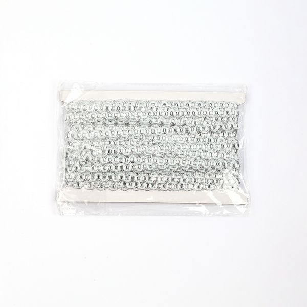 Тесьма отделочная 10 мм / 13.71 метров, TBY 917 цв.серебро