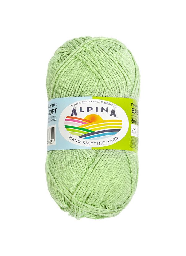 Пряжа Alpina Baby Super Soft / уп.10 мот. по 50г, 150м, 07 св.зеленый