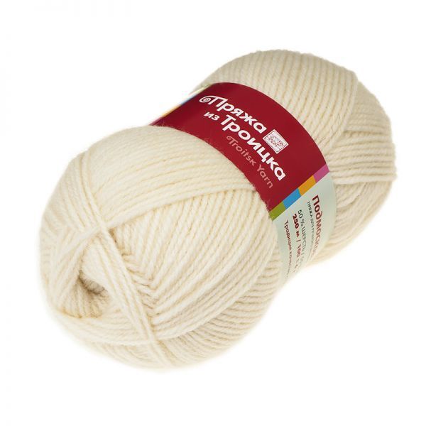 Пряжа Троицкая Подмосковная / уп.10 мот. по 100 г, 250 м, 0166 суровый