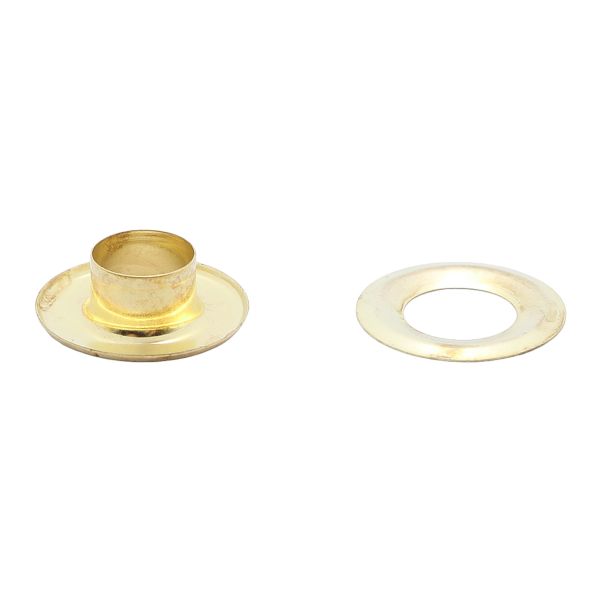 Люверсы металл ⌀_9.2 мм (внутр.), h6.32 мм (внутр.), №24, сталь, New Star, золото, уп≈1000 шт