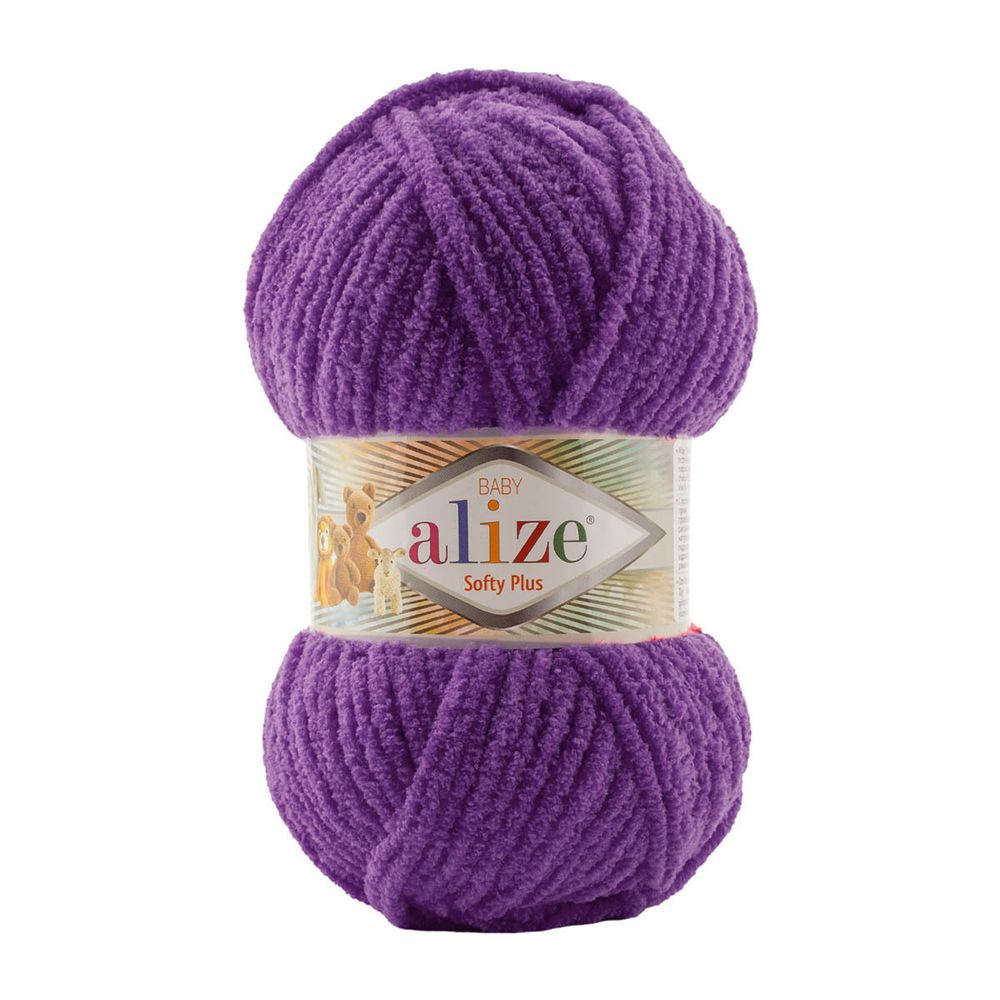 Пряжа Alize (Ализе) Softy Mega / уп.5 мот. по 100 г, 70м, 44 темно-фиолетовый