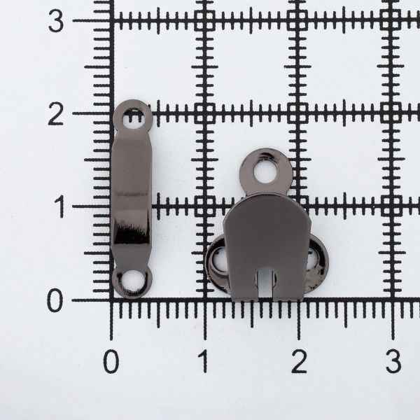 Крючки пришивные 16х21 мм, pewter, 10 шт