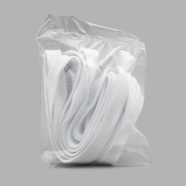 Шнурки плоские с металлическим наконечником 10.0 мм / 130см, 2 шт/упак (белый), 6220-0134