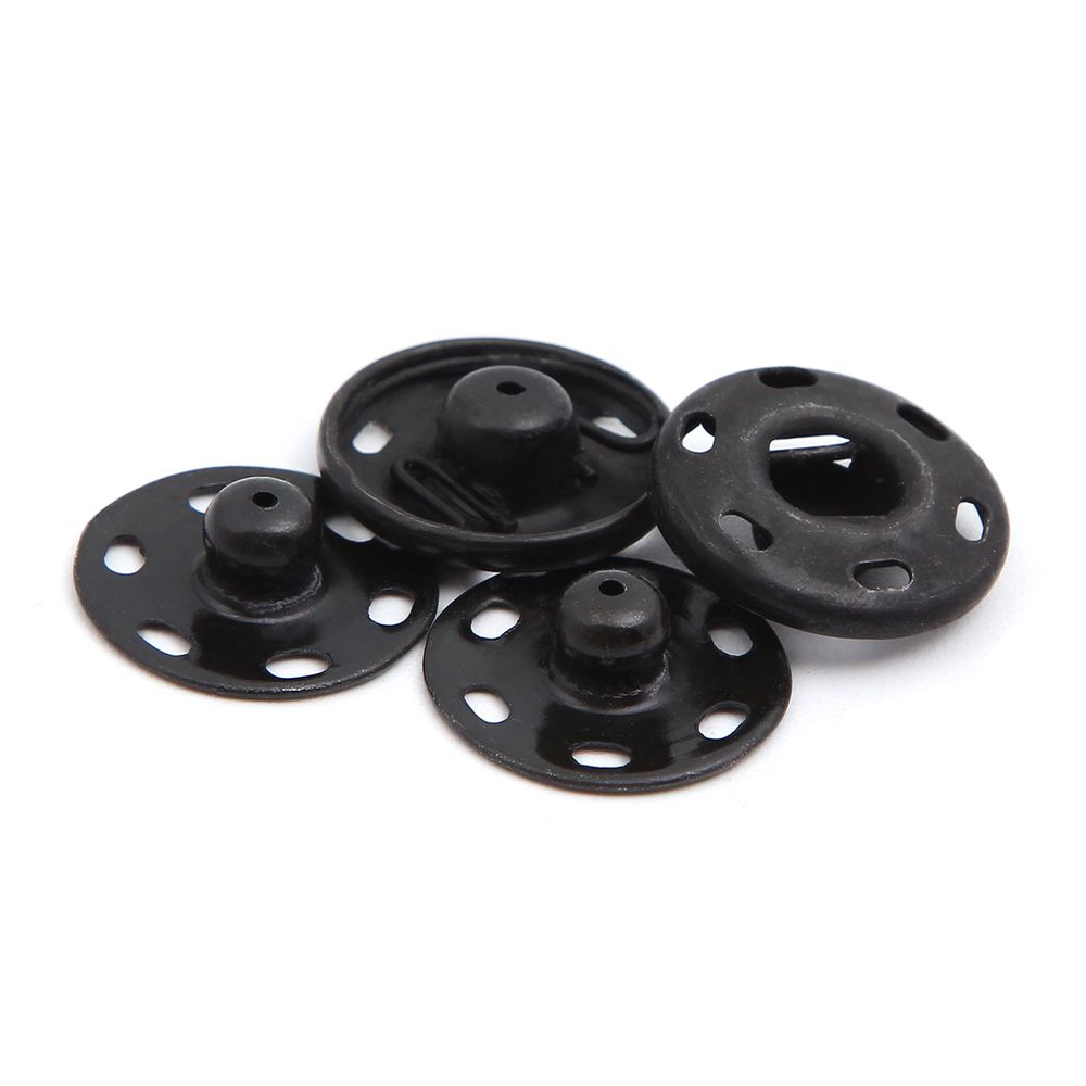 Кнопка пришивная металл ⌀18.0 мм, сталь, черные, 2 шт, Pony