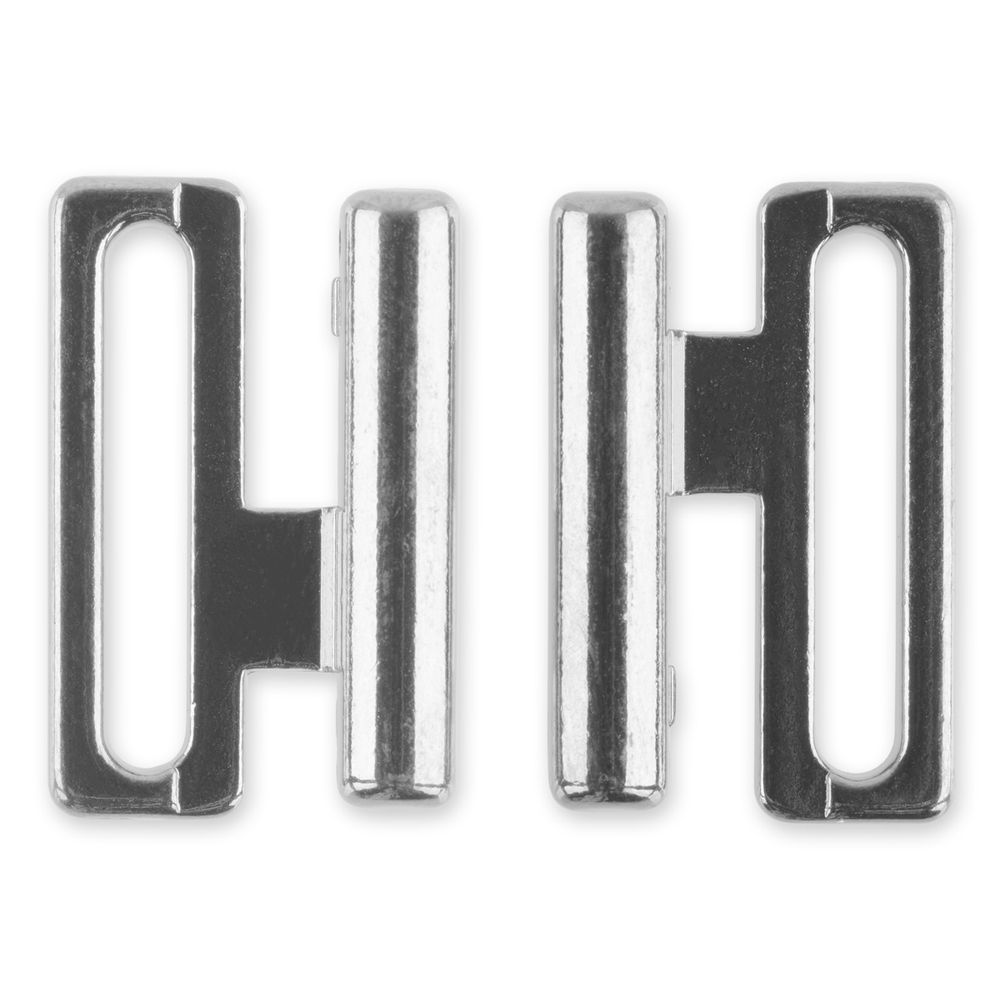 Застежки для купальника (бикини) металл 22х19 мм, 10 шт, №04 никель, Blitz BBT043