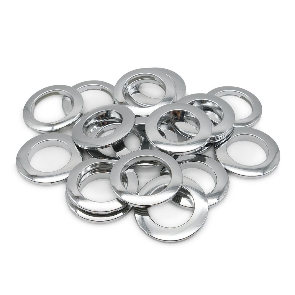 Люверсы шторные ⌀35 мм, с многоуровневым замком цвет № 1 серебро, 10 шт