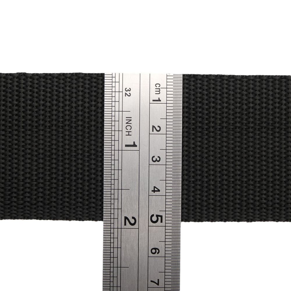 Стропа (ременная лента) 50 мм / 30 метров, толщ. 1.0 мм, [28 г/пог.м], 100% п/п, 20 черный
