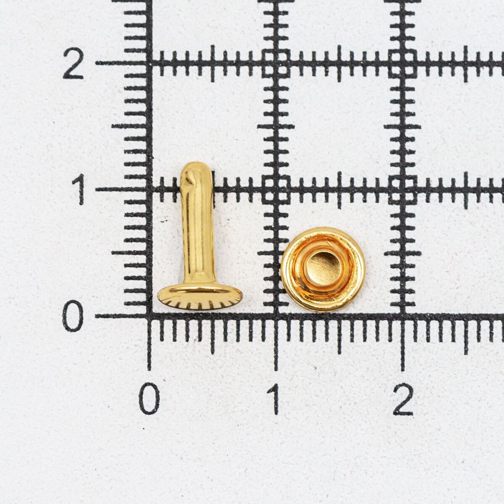 Хольнитены сумочные ⌀7 мм, h=9 мм, двухсторонние, BIG, золото, 100 шт