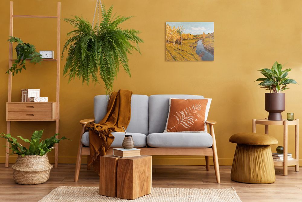 Алмазная (кристальная) мозаика Фрея GTG-ALPD-280, Золотая осень. Исаак Левитан, на подрамнике, 50х40 см