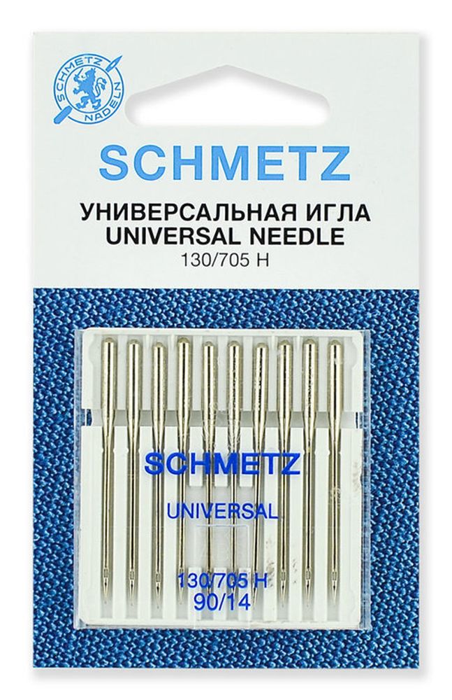 Иглы для швейных машин стандартные Schmetz №90, 10шт, 22:15.2.XDS, 10 блист.