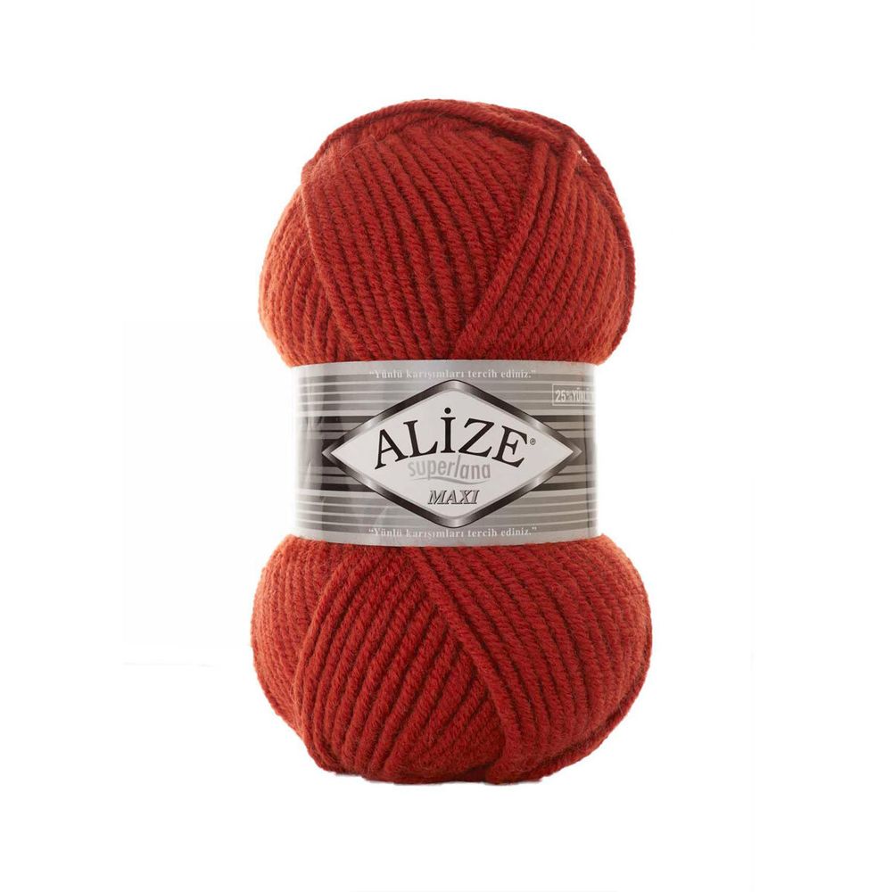 Пряжа Alize (Ализе) Superlana Maxi / уп.5 мот. по 100 г, 100м, 036 терракот A