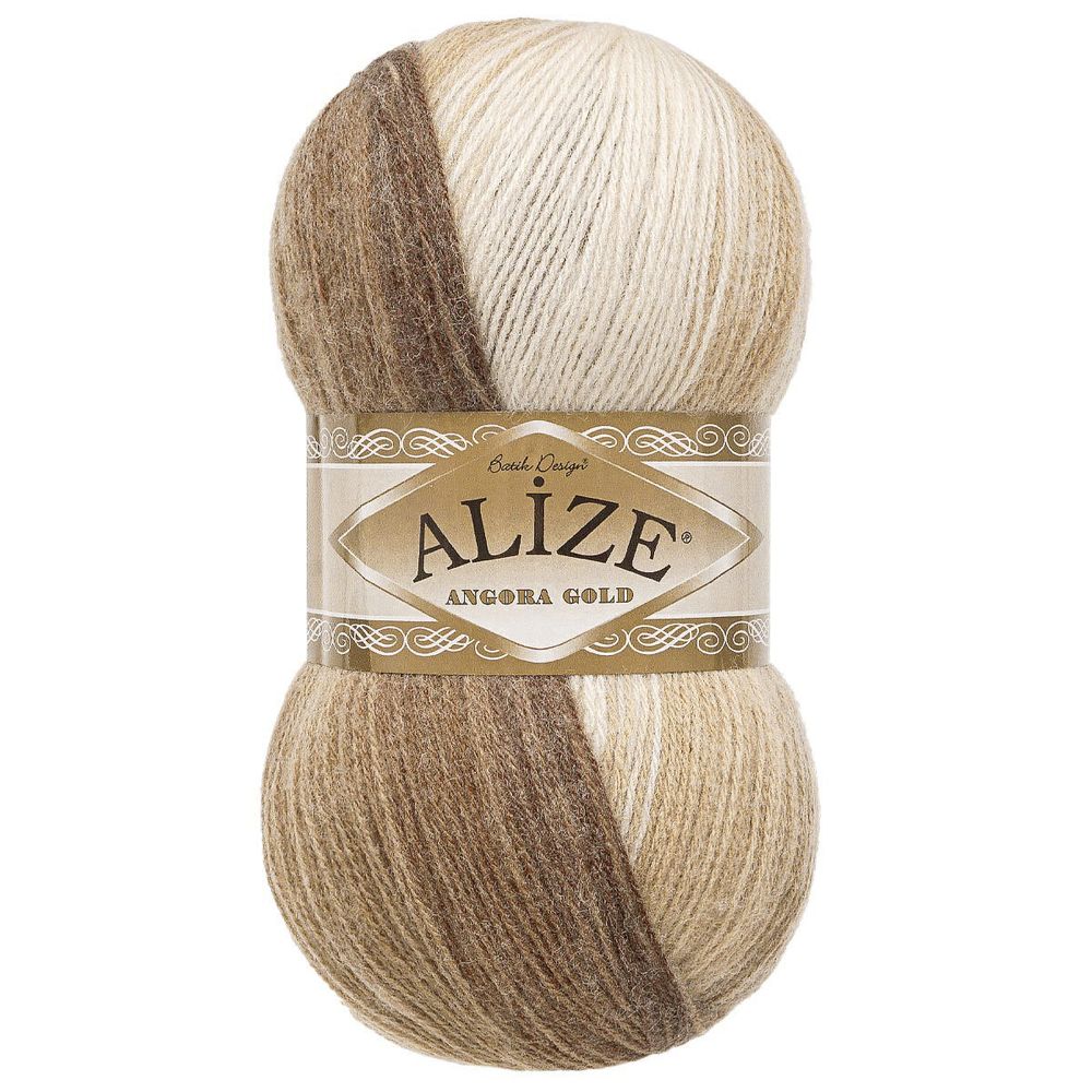 Пряжа Alize (Ализе) Angora Gold Batik / уп.5 мот. по 100 г, 550м, 8054 секционный