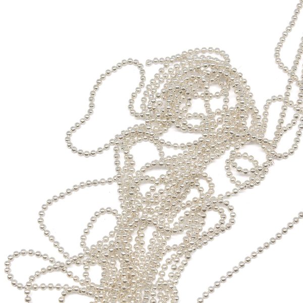 Цепочка шариковая, металл 1,2 мм / 91,4 м, серебро