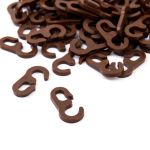 Крючки шторные для карниза на кольцо, 100 шт, /РП/ 02 коричневый, Blitz LF-300