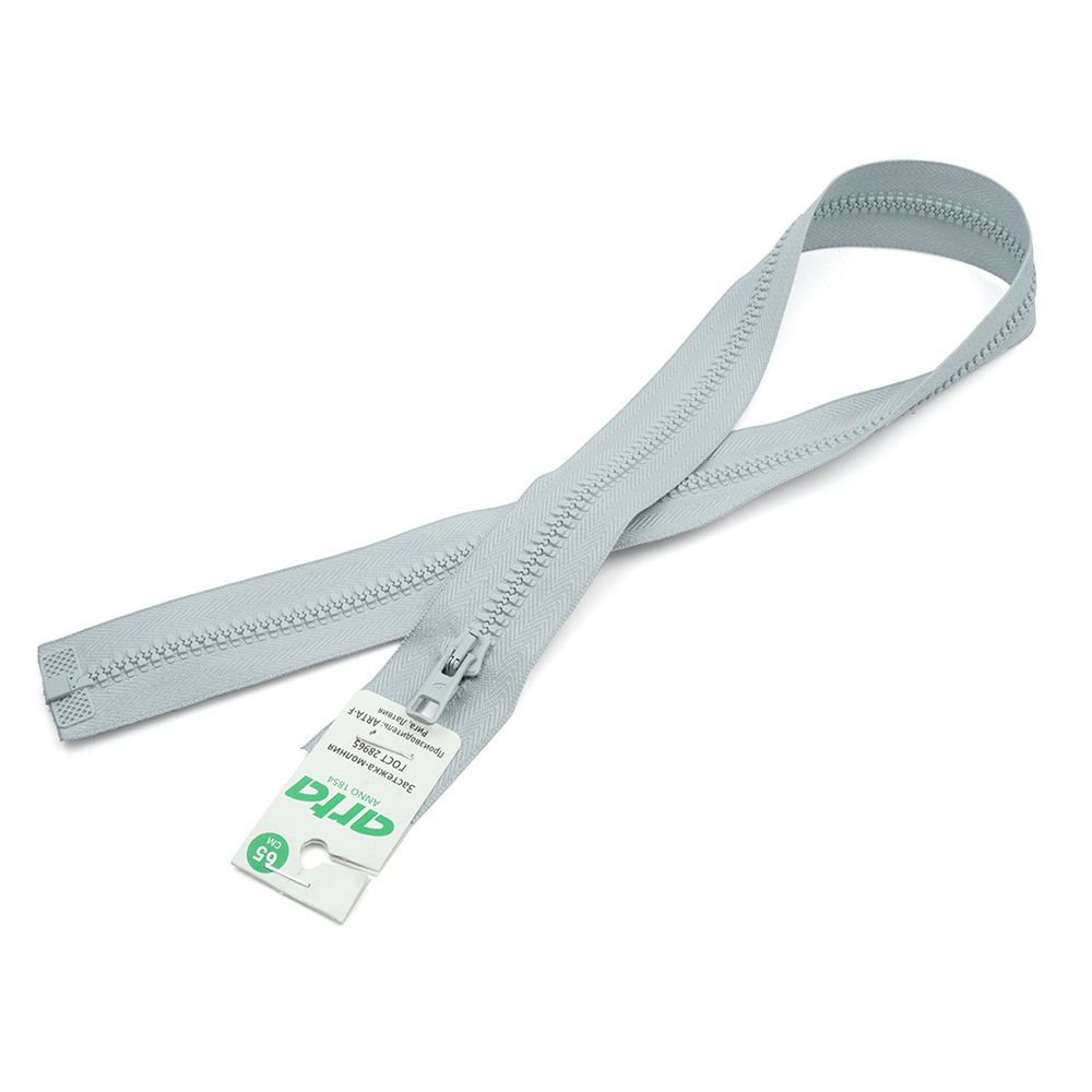 Молния трактор Arta Т6 (6 мм) 1 зам., разъем., 65 см, цв. 177 жемчуг, 5 шт