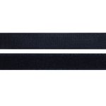 Лента контактная липучка (велкро) пришивная 25 мм / 25 метров, черный, ПАРА (крючок+петля), качество "C"