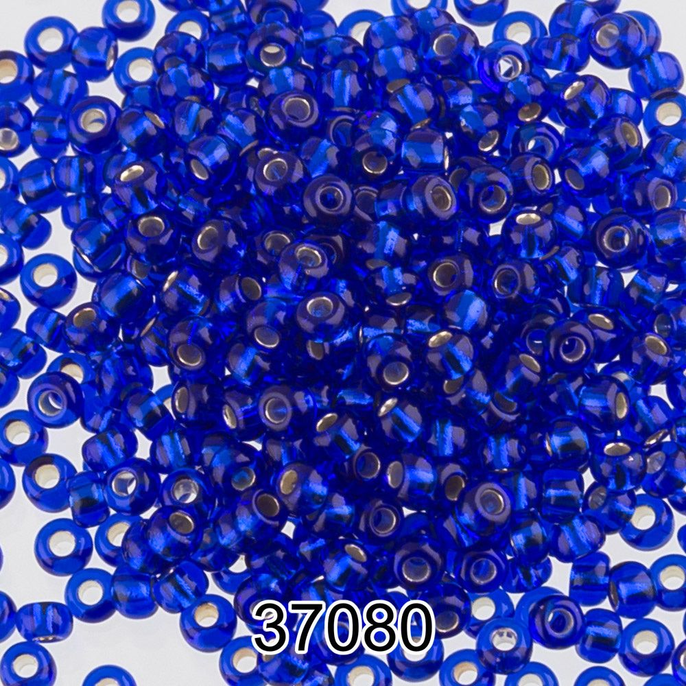 Бисер Preciosa 10/0 (2.3 мм), 500 г, 37080 (Ф268) т. голубой