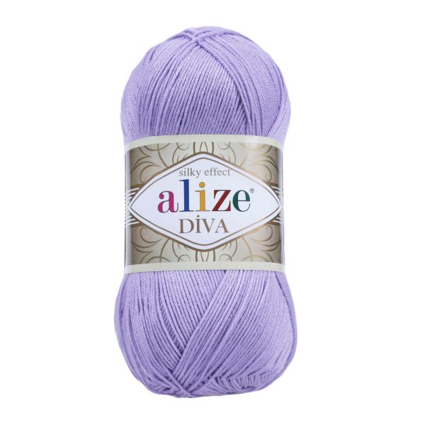 Пряжа Alize (Ализе) Diva / уп.5 мот. по 100 г, 350м, 158 сирень A
