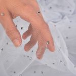 Фатин со стразами 150 см / 15 метров, 231.1-14, цв.белый