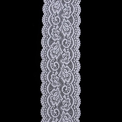 Кружево эластичное (стрейч) 100 мм / 13.71 метров, C501 белый