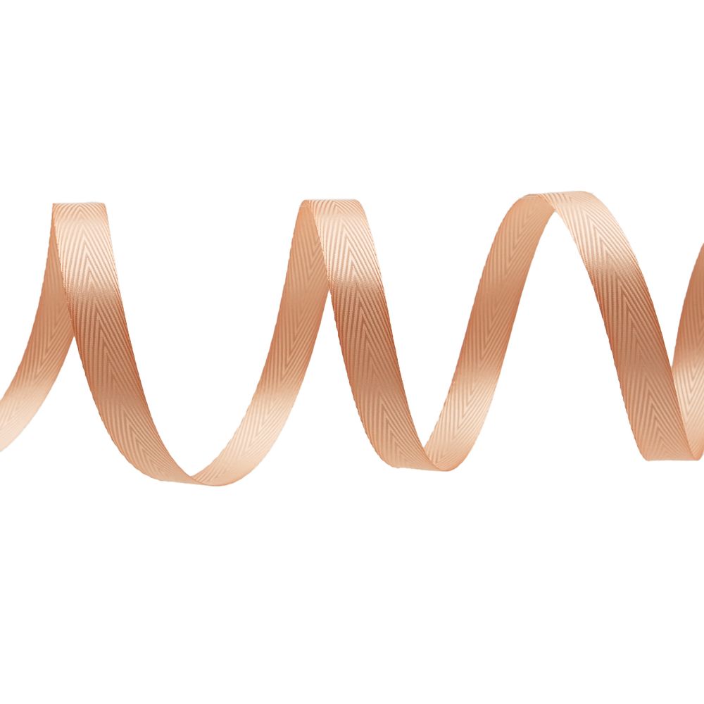 Лента декоративная ёлочка 15.0 мм / 20±1 метров, 28 персиковый