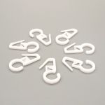 Крючки шторные для карниза 34 мм, цв.белый, 100 шт