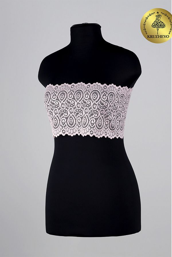 Кружево бельевое эластичное 180 мм / 3 метра, TBY.L1351, цв.081 лососевый, Kruzhevo