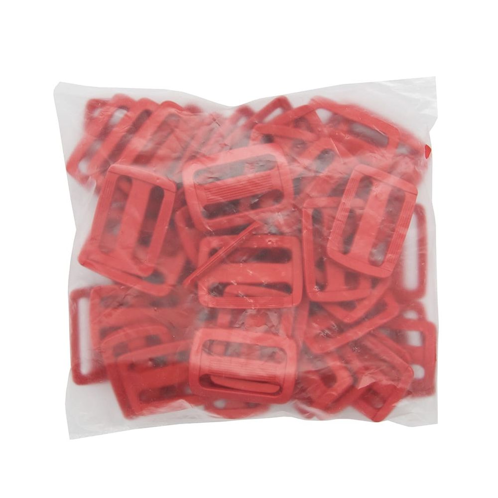 Пряжка, ПА, цветная, 30 мм (с820 красный), 50 шт