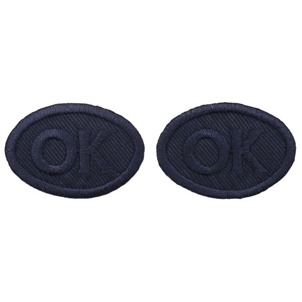Термоаппликация Овал ОК 5х3см, уп., 2 шт, цв.синий